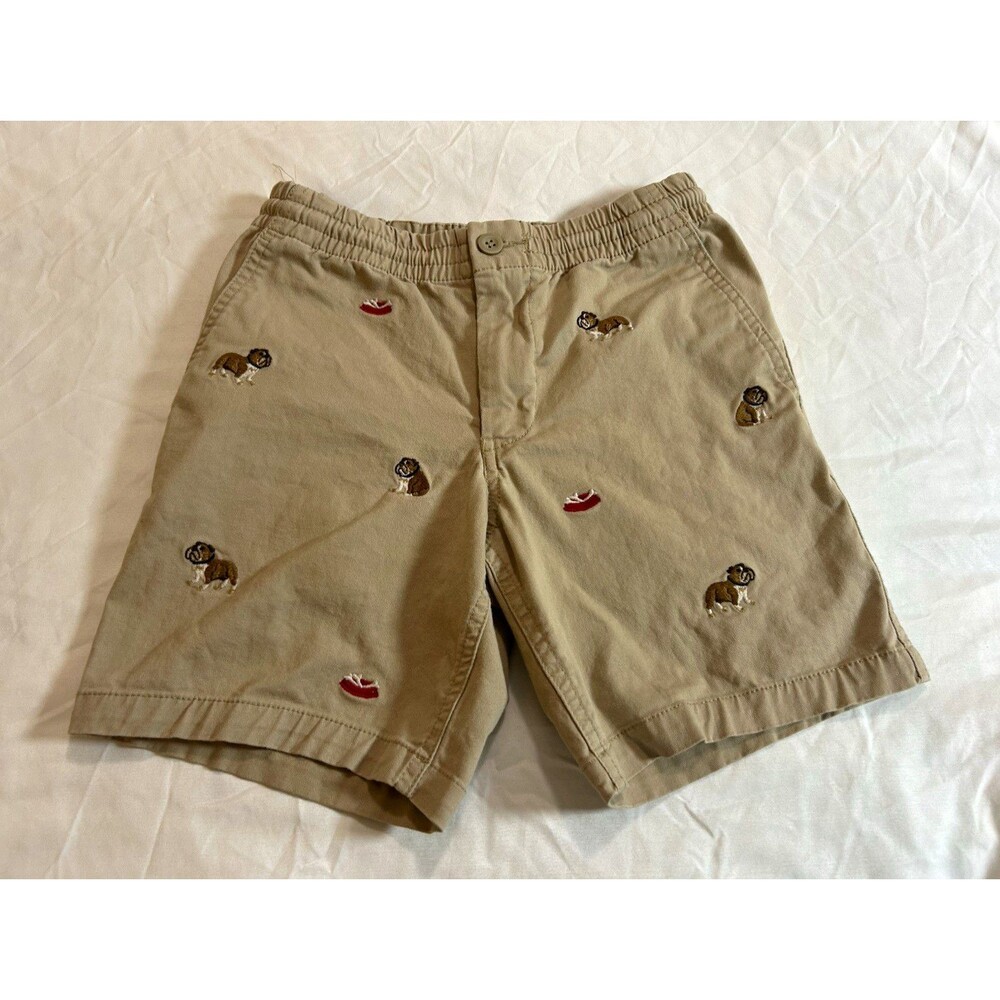 Polo Ralph Lauren Boys Bulldog Chino Shorts 8 Cotton Elastic Waist Drawstring